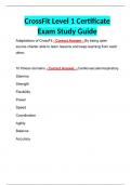 CrossFit Level 1 Certificate Exam Study Guide  