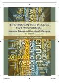 Test Bank for Information Technology for Management Improving Strategic and Operational Performance,Turban,8th edition