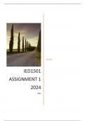 IED1501 ASSIGNMENT 1 SEMESTER 1 ANSWERS 2024