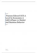 AQA  Edexcel GCE A Level In Economics A (9EC0)Paper 01 Market and Business Behavior MARK SCHEME  FOR JUNE 2023