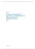Edexcel GCE In Economics A (9EC0)Paper 03: Microeconomics & Macroeconomics  MARK SCHEME  FOR JUNE 2023