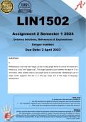 LIN1502 Assignment 2 (COMPLETE ANSWERS) Semester 1 2024 - DUE 2 April 2024 