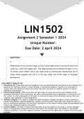LIN1502 Assignment 2 (ANSWERS) 2023 - DISTINCTION GUARANTEED