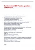  Fundamentals HESI Practice questions and answers