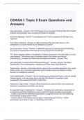 CDASA I Topic 5 Exam Questions and Answers