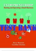 TEST BANK for Entrepreneurship Starting and Operating A Small Business, 4th Edition by Steve Mariotti; Caroline Glackin