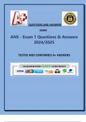 ANS - Exam 1 Questions & Answers 20242025.