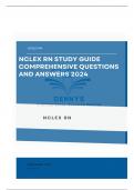 NCLEX/RN COMPREHENSIVE QUESTIONS AND ANSWERS 100% ACCURACY|UPDATED 2024
