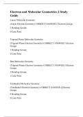 Electron and Molecular Geometries 2 Study Guide