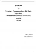 Test Bank For Workplace Communications The Basics, 8th Edition by George J. Searles
