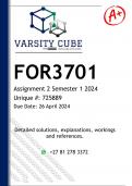 FOR3701 Assignment 2 (DETAILED ANSWERS) Semester 1 2024 - DISTINCTION GUARANTEED