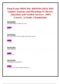 Final Exam: BIOS 256 / BIOS256 (2024/ 2025 Update) Anatomy and Physiology IV Review  _ Questions and Verified Answers_ 100% Correct_ A Grade -Chamberlain 