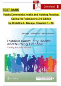 Test Bank For Public / Community Health and Nursing Practice: Caring for Populations, 3rd Edition 2024 by Christine L. Savage,  Chapters 1 - 22, Complete Verified Newest Version