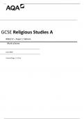 MARK SCHEME – GCSE RELIGIOUS STUDIES (Sikhism) – 8062-17 – JUNE 2018.