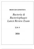 BIOD 210 MOD 5 GENETICS (BACTERIA & BACTERIOPHAGES) LATEST REVIEW EXAM Q & A