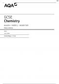 GCSE Chemistry 8462/1H – PAPER 1 – HIGHER TIER June 2018Mark scheme 100% correct answers 
