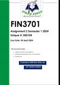 FIN3701 Assignment 2 (QUALITY ANSWERS) Semester 1 2024