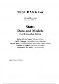 Test Bank For Stats Data and Models, Canadian Edition, 4th Edition by Richard D. De Veaux, Paul F. Velleman, David E. Bock, Augustin M. Vukov, Augustine Wong Chapter 1-29