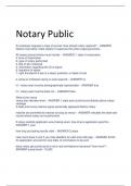 Notary Public exam questions and answers