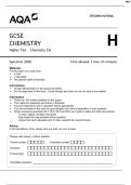 GCSE CHEMISTRY Higher Tier Chemistry 1H Specimen Question paper