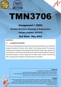 TMN3706 Assignment 1 (COMPLETE ANSWERS) 2024 (827433)