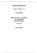 Test Bank For Byrd & Chen's Canadian Tax Principles, 2022-2023, 1st Edition by Gary Donell, Clarence Byrd, Ida Chen Chapter 1-21