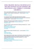 ISMA TRAFFIC SIGNAL TECHNICIAN II  2024-2025 NEWEST EXAM VERSION| 200  QUESTIONS AND CORRECT ANSWERS  GRADED A