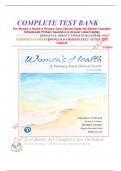    COMPLETE TEST BANK For Women’s Health A Primary Care Clinical Guide 5th Edition Youngkin Schadewald Pritham Questions & Answer Latest Update 