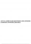 ATT FC COMP EXAM QUESTIONS AND ANSWERS (VERIFIED ANSWERS) (2024/2025).