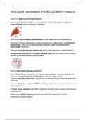 VASCULAR DISORDERS (PEARLS) (SMARTY PANCE)