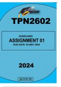 TPN2602 GUIDELINES TO ASSIGNMENT 1 2024