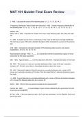 MAT 101 Quizlet Final Exam Review Questions And Answers 