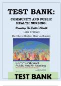 COMMUNITY AND PUBLIC HEALTH NURSING: Promoting The Public’s Health 10TH EDITION By: Cherie Rector; Mary Jo Stanley