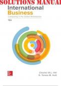 SOLUTIONS MANUAL- International Business, Competing in the Global Marketplace 12th Edition by Charles Hill; Tomas Hult. (Complete 20 Chapters)