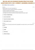 NR-439:| NR 439 EVIDENCE BASED PRACTICE EXAM 28 QUESTIONS WITH 100% COMPLETE SOLUTIONS