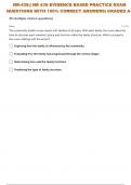NR-439:| NR 439 EVIDENCE BASED PRACTICE EXAM 15 QUESTIONS WITH 100% COMPLETE SOLUTIONS