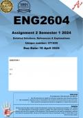ENG2604 Assignment 2 (COMPLETE ANSWERS) Semester 1 2024 (371420) - DUE 16 April 2024 
