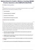 National Board for Health & Wellness Coaching NBHWC Practice Questions with COMPLETE SOLUTION