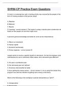 SHRM-CP Practice Exam Questions and answers latest update
