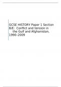 AQA  GCSE HISTORY Paper 1 Section B/E:	Conflict and tension in 	the Gulf and Afghanistan, 1990–2009	   QUESTION PAPER FOR JUNE 2023