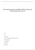 GRADED GOOD: BRCA2 mutation and familial endometrial cancer Scientific Writing BBS1005