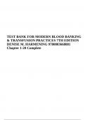 TEST BANK FOR MODERN BLOOD BANKING & TRANSFUSION PRACTICES 7TH EDITION BY DENISE M. HARMENING 9780803668881, Complete All Chapters 1-20 