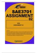 SAE3701 ASSIGNMENT 2 2024 ALL QUESTIONS ANSWERED AND WELL REFERENCED