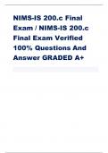 NIMS-IS 200.c Final Exam / NIMS-IS 200.c