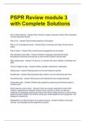 PSPR Review module 3 with Complete Solutions 
