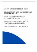 Nieuwe tentamen samenvatting 2024 Bouwstenen van Management en Organisatie Jan Eppink Gert-Jan Melker / HST 2,3,4,5,6,8,12,14,15,16,17 compleet
