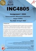 INC4805 Assignment 1 (COMPLETE ANSWERS) 2024 - DUE 22 April 2024 