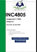 INC4805 Assignment 1 (QUALITY ANSWERS) 2024