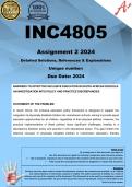 INC4805 Assignment 2 (COMPLETE ANSWERS) 2024