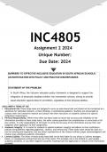 INC4805 Assignment 2 (ANSWERS)  2024 - DISTINCTION GUARANTEED